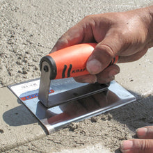 Load image into Gallery viewer, 6&quot; x 3-1/2&quot; 3/8&quot;R Stainless Steel Cement Edger with ProForm® Handle

