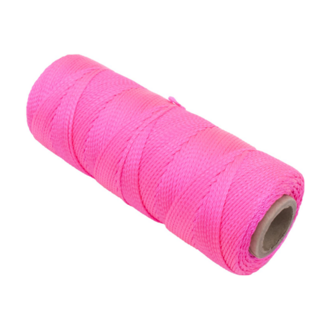Braided Nylon Mason's Line 500' Fl. Pink, Size 18 6 Core ID# 10840 – FSC  Supply